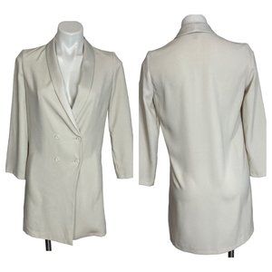 Topshop women off white plain blazer size 4  casual style